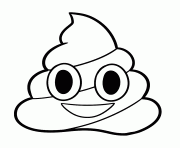 Printable emoji poop hd coloring pages