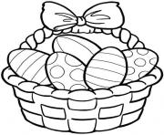 Printable Easter egg basket coloring pages