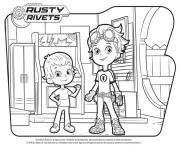 Printable rusty rivets randy coloring pages