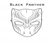 Printable marvel movie black panther mask coloring pages