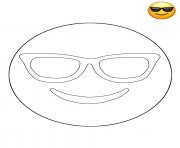 Printable Emoji Sunglasses free sheets coloring pages