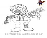 Printable Withered Balloon Boy FNAF coloring pages