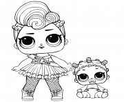 Printable LOL Surprise and Lil Sisters coloring pages