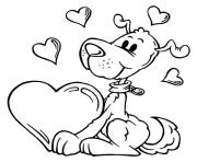 Printable I Love You Puppy coloring pages