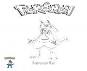Printable Lucario Pokemon coloring pages