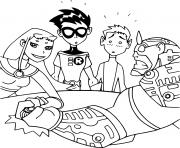Printable challenge teen titans go coloring pages