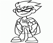 Printable dessin robin from teen titans go coloring pages
