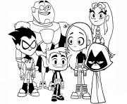 Printable teen titans go characters movie 2018 coloring pages
