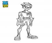 Printable teen titans robin coloring pages
