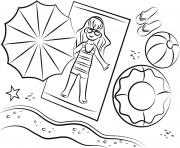 Printable beach fun by Artsashina coloring pages