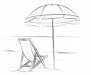 Printable beach scene by Lena London coloring pages