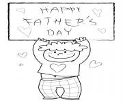 Printable growth fathers day love happy coloring pages