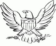 Printable Eagle 4th of July USA coloring pages