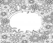 Printable Binder Cover Adult Flowers coloring pages