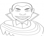 Printable count dracula halloween coloring pages
