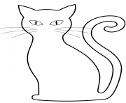 Printable black cat halloween coloring pages