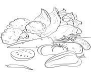 Printable fall vegetables coloring pages