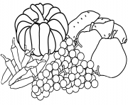 Printable autumn harvest coloring page fall coloring pages