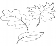 Printable fall autumn leaves coloring pages
