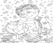 Printable peter boy in september fall coloring pages