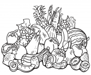 Printable fall harvest coloring pages