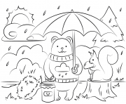 Printable fall animals coloring pages