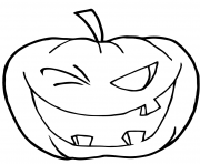 Printable halloween pumpkin winking halloween coloring pages