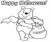 Printable disney halloween kids pooh and friends coloring pages
