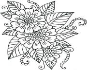 Printable hard flower for teens coloring pages
