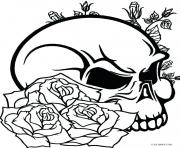Printable sugar skull for teens coloring pages