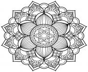 Printable flower zentangle for teens coloring pages