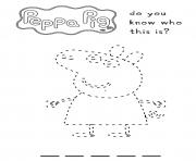 Printable peppa pig do you know who this is coloring pages