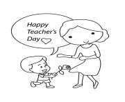 Printable Happy Teachers Day National Teacher Day coloring pages