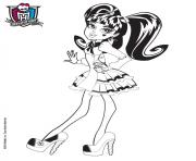 Printable monsterhigh draculaura kiss coloring pages