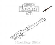 Printable Hunting Rifle Fortnite coloring pages