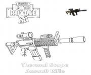 Printable Thermal Scope Assault Rifle Fortnite coloring pages