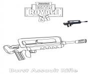 Printable Burst Assault Rifle Fortnite coloring pages