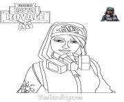 Printable Teknique Fortnite Girl coloring pages