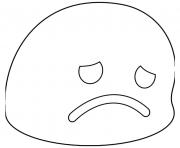Printable Google Emoji Disappointed coloring pages