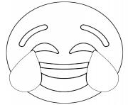 Printable Twitter Crying Laughing Emoji coloring pages