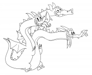 Printable cuphead dragons grim matchstick coloring pages