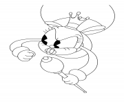 Printable cuphead queen coloring pages