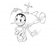 Printable cuphead mosquito hilda berg coloring pages