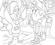 Printable disney family Gravity Falls coloring pages