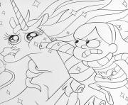 Printable Gravity Falls Mabel Color Unicorn coloring pages