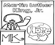 Printable martin king jr day hope coloring pages