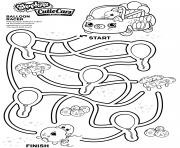 Printable Easy Shopkins Maze for Kids coloring pages