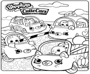 Printable Shopkins Cutie Cars Sheet coloring pages
