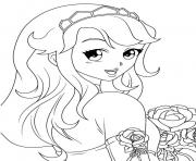 Printable anime girl by montzalee wittmann coloring pages