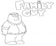 Printable Family Guy Peter Griffin Cartoon coloring pages